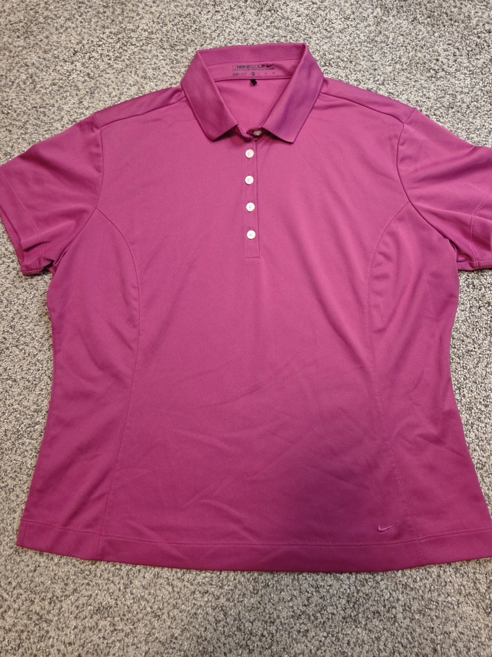 Nike Golf Dri-FIT Polo Shirt Womens XL Magenta Pink